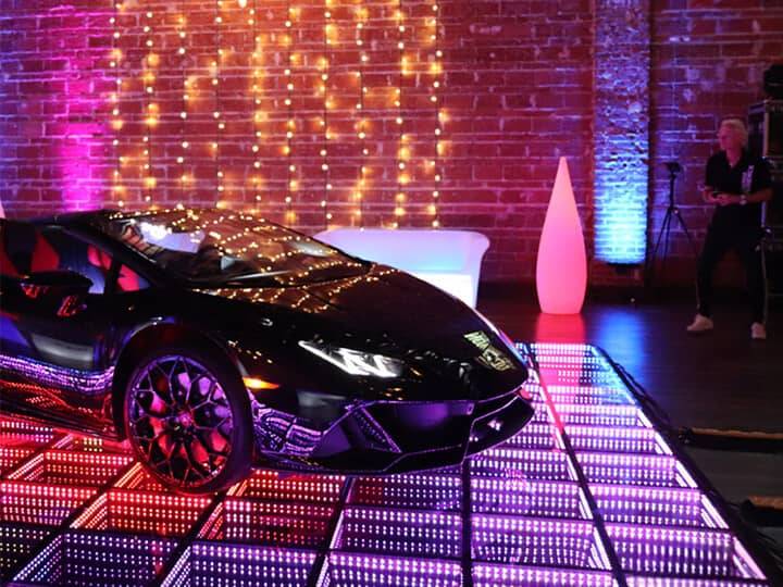 Luxury LED Infinity 3D dance floor rental in Daytona Beach, Florida. Perfect for corporate events, VIP parties, weddings, bar and bat mitzva’s charity galas ,auto, boat and motorcycle shows.